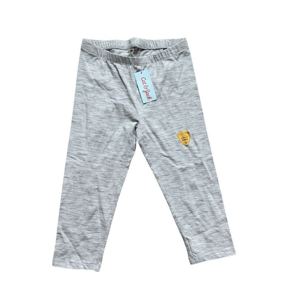 NWT Youth Girls LightโGray Heathered Leggings - Sz L 10/12